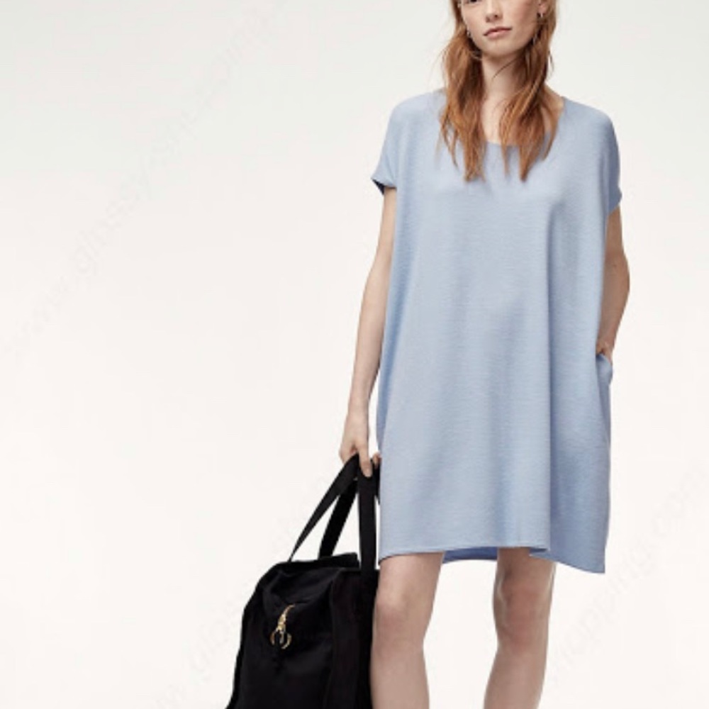 Wilfred Lorelei dress sz L blue white
